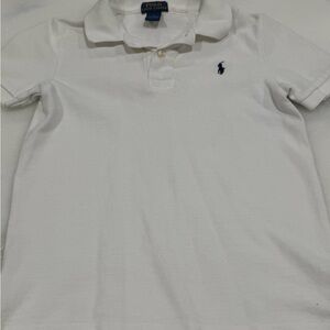 Polo Ralph Lauren Boys White Polo Shirt Size 6 (Stains)